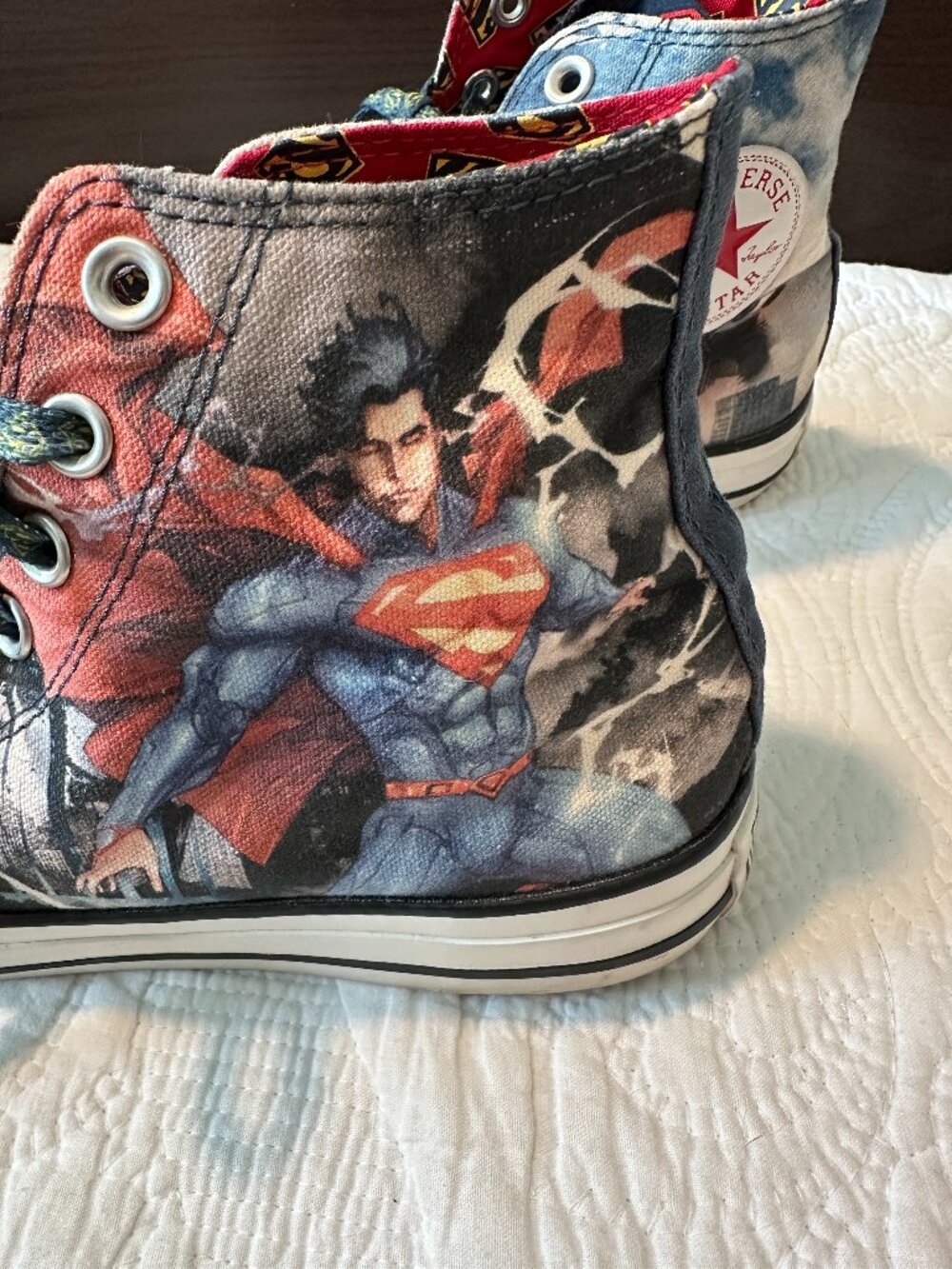 Vintage 2010 Worn Once to Event Chuck Taylor All-Stars Superman Sneakers!